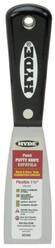 Hyde® 02100 Flexible Black & Silver® Putty Knife, 1-1/2"