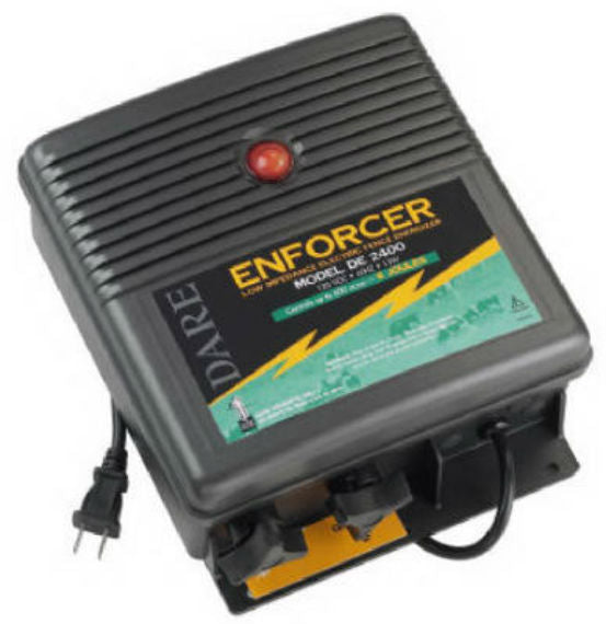 Dare DE-2400 Enforcer Series Fence Energizer Plug In, 110V, 6 Joule Output