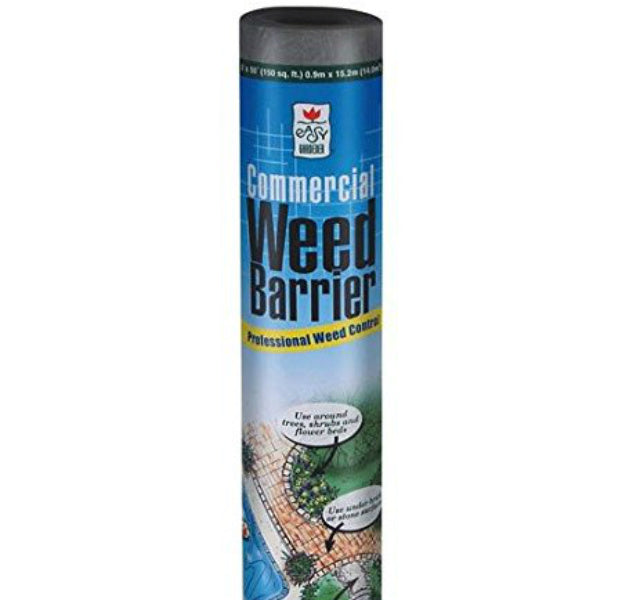 Easy Gardener 2509 Commercial Weed Barrier Landscape Fabric, Gray, 4' x 100'