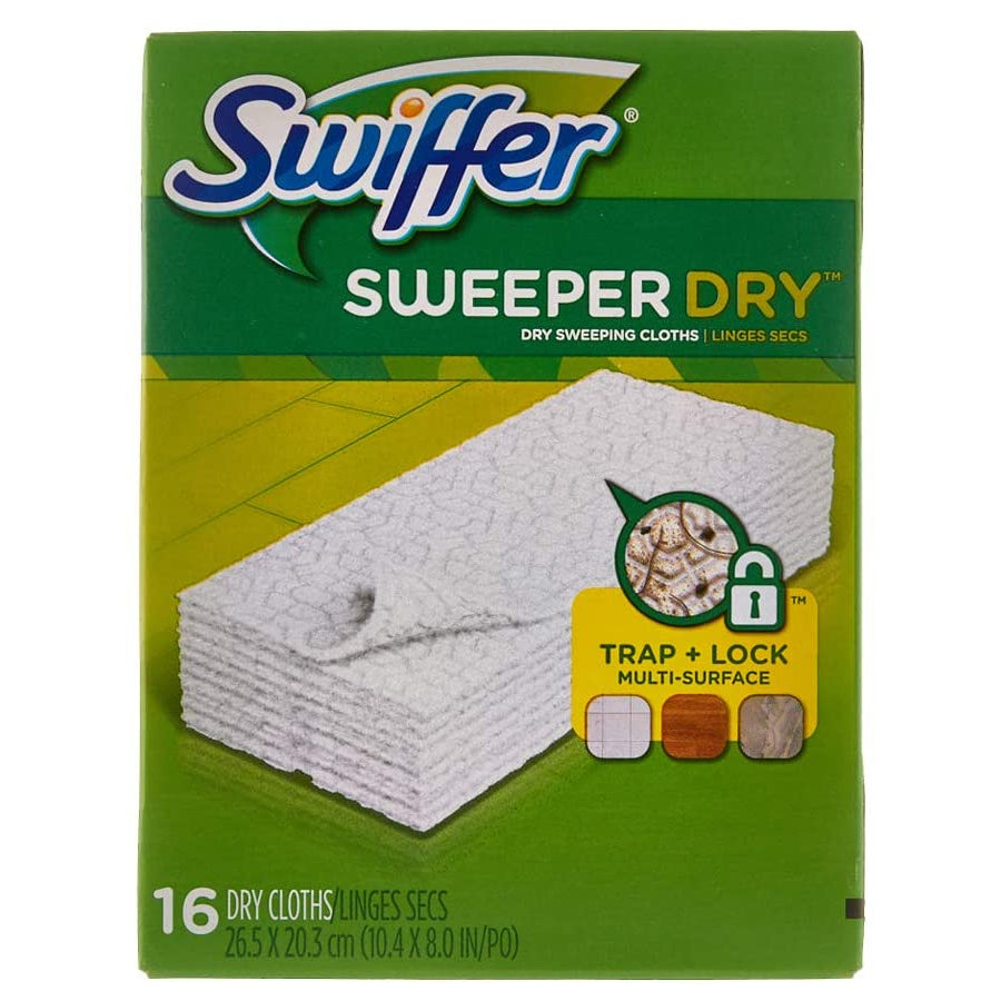 Swiffer 31821 Sweeper Disposable Dry Cloth Sweeping Refills, 16-Count
