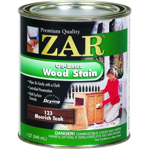 Zar 12312 Semi-Transparent Smooth Wood Stain, Dk Chocolate Truffle, 1 qt.