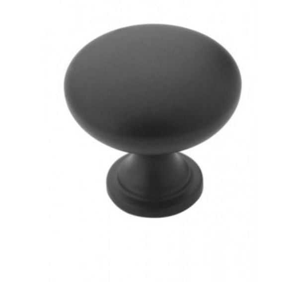 Amerock BP53005FB Traditional Knob, 1-1/4", Flat Black