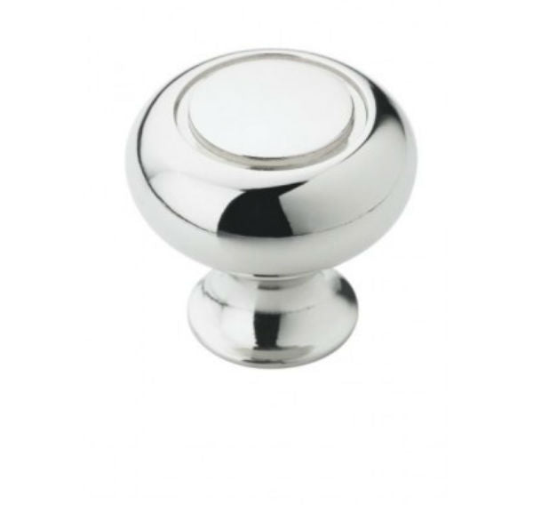 Amerock® BP5301126 Allison Round Traditional Knob, Polished Chrome, 1-1/4"