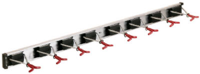 Crawford 36360-6 Rail Wall Rack With 8 Hooks, 36"