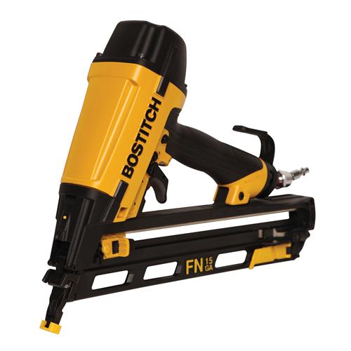 Bostitch® N62FNK-2 Oil-Free Pneumatic Angled Finish Nailer Kit, 15-Gauge