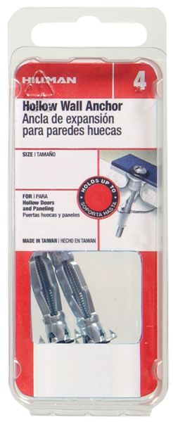 Hillman Fasteners 5012 Long Hollow Wall Anchor, 3/16", 2 Pack