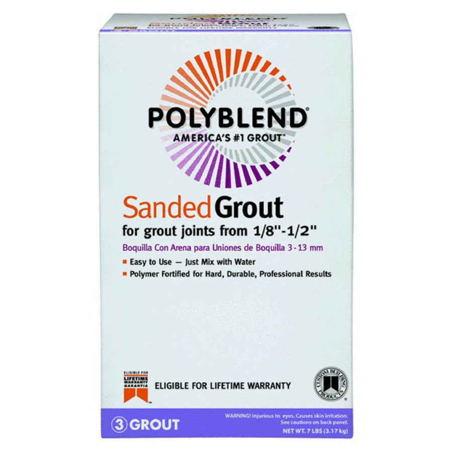 Polyblend® PBG1657-4 Sanded Tile Grout, #165 Delorean Gray, 7 Lbs