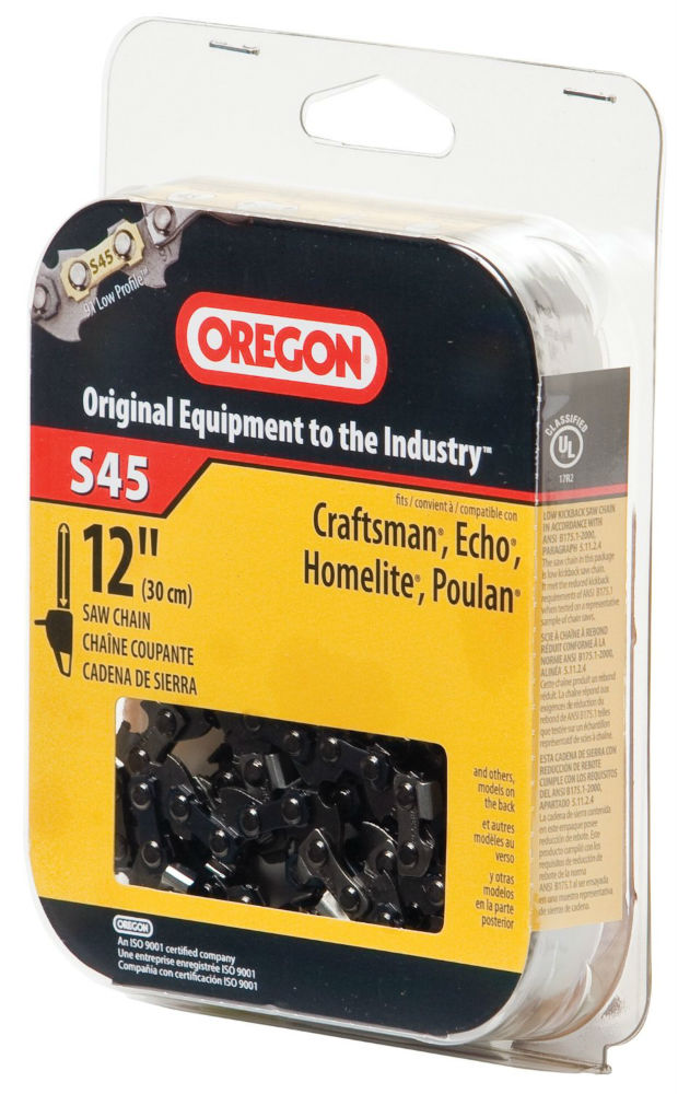 Oregon S45 Low Profile 91VG Xtraguard Premium C-Loop Chain, 45 Drive Links, 12"