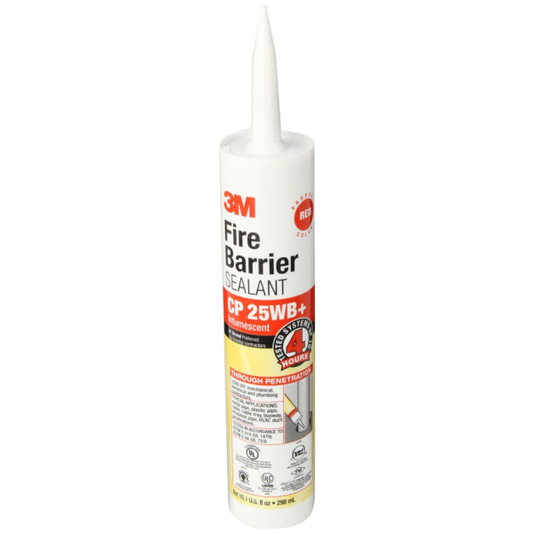3M CP25WB Fire Barrier Sealant, Red, 10.1 Oz