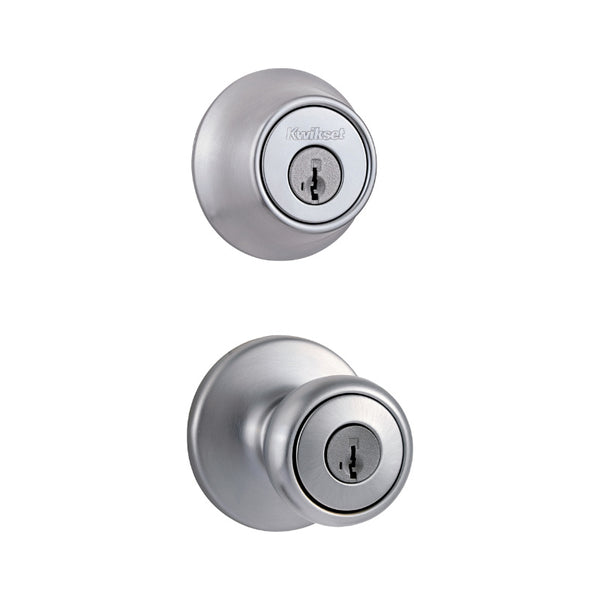 Kwikset® 695T-26D-CP-CODE-K6 Tylo Double Cylinder Combo Pack, Satin Chrome