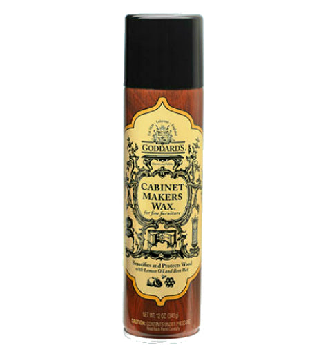 Goddard's 704236 Cabinet Makers Furniture Wax, 12 Oz Aerosol, Lemon Oil