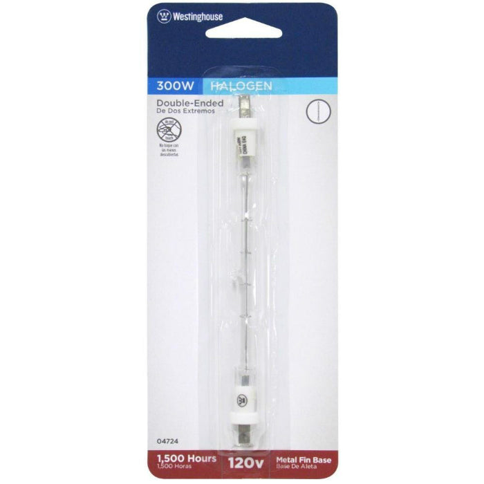 Westinghouse 04724 Double Ended T3 Halogen Light Bulb, 300W, 120V, Clear