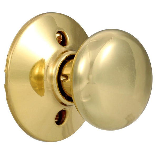 Schlage F170PLY605 Plymouth Design Dummy Lockset Knob, Bright Brass