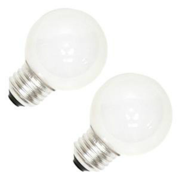 GE Lighting 31107 Incandescent G16.5 Globe Light Bulb, Soft White, 25W, 2-Pack