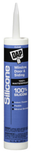 Dap® 08641 Window & Door 100% Silicone Rubber Sealant, 9.8 Oz, Clear