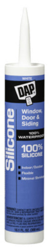 Dap® 08646 Window & Door 100% Silicone Rubber Sealant, 9.8 Oz, White