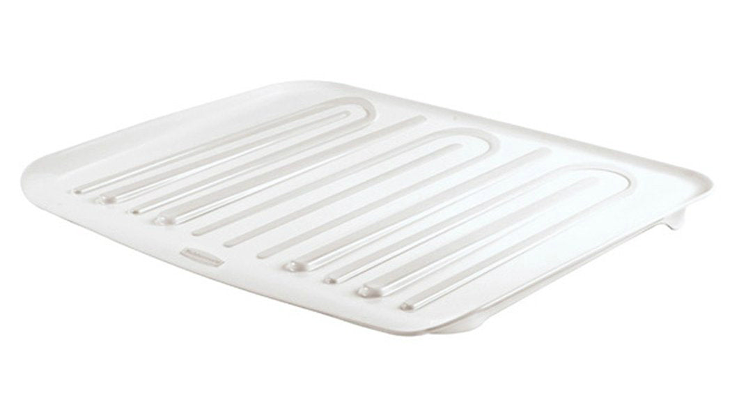 Rubbermaid 1182-MA-WHT Dish Drainer Tray, Plastic