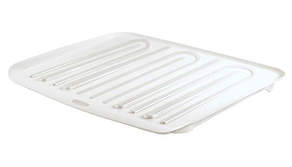 Rubbermaid 1182-MA-WHT Dish Drainer Tray, Plastic