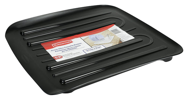 Rubbermaid® 1180-MA-BLA Microban® Antimicrobial Dish Drain Board, Small, Black