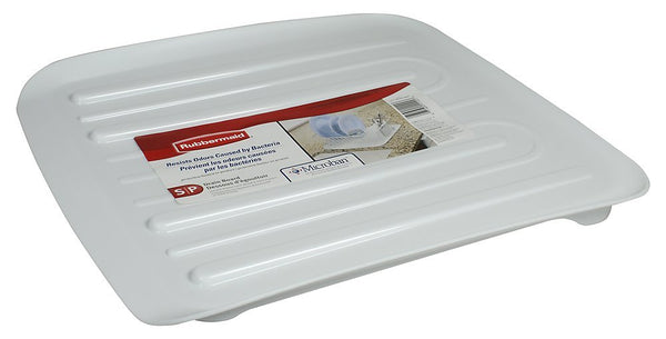 Rubbermaid® 1180-MA-WHT Microban® Antimicrobial Dish Drain Board, Small, White