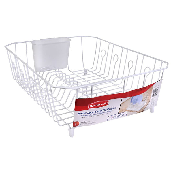 Rubbermaid 6032-AR-WHT Microban Coated Wire Dish Drainer, White