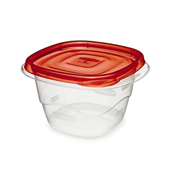 Rubbermaid 7H93-RE-TCHIL TakeAlongs Deep Square Food Container, 2.1-Cup, 5-Piece