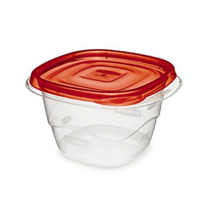 Rubbermaid 7H93-RE-TCHIL TakeAlongs Deep Square Food Container, 2.1-Cup, 5-Piece