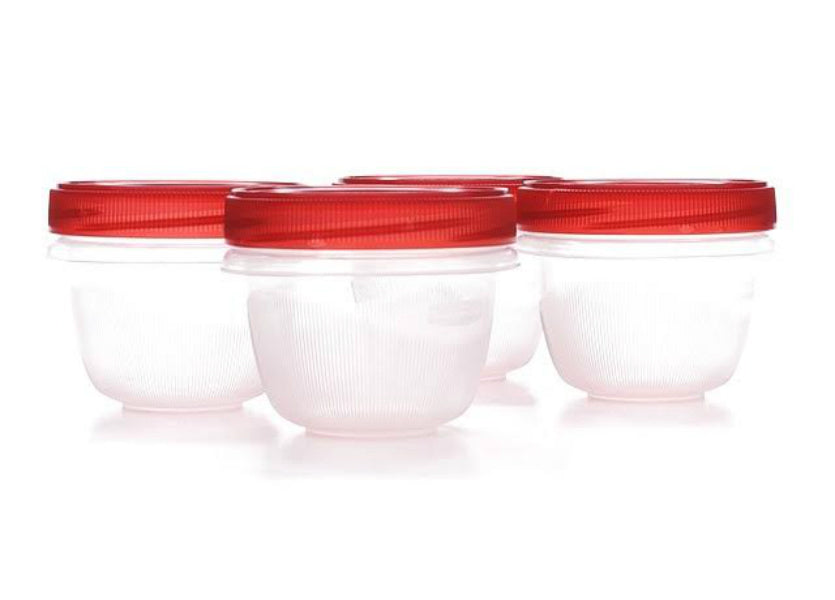 Rubbermaid TakeAlongs Twist Top 1-Cup Food Storage Containers, 4