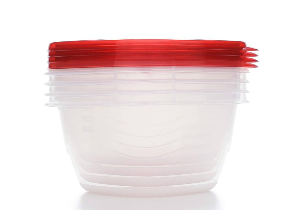 Rubbermaid® 7F54-RE-TCHIL TakeAlongs® Square Food Containers, 5.2 Cup, 4-Piece