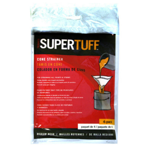 Trimaco 11101 SuperTuff™ Paper Cone Paint Strainer, medium Mesh, 4-Pack