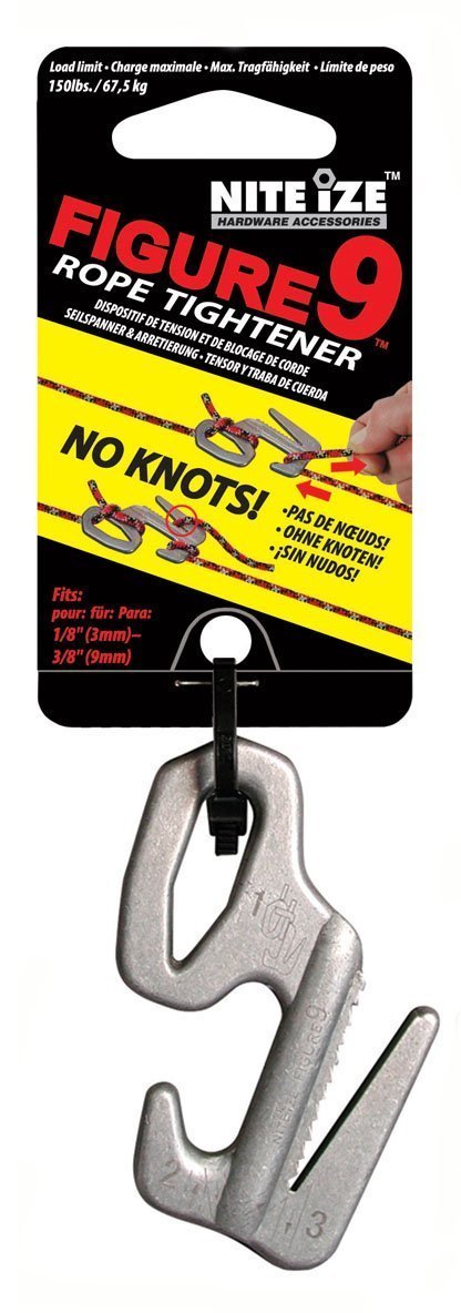 Nite Ize® F9L-02-09 Figure 9™ Rope Tightner, Large, Silver