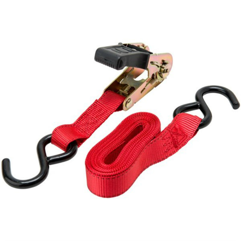 Keeper® 89513 Ratchet Tie-Downs with S-Hooks & Padded Handle, 13' x 1"