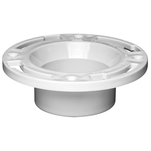 Oatey® 43503 PVC Flat Fit Closet Flange, 3" - 4"