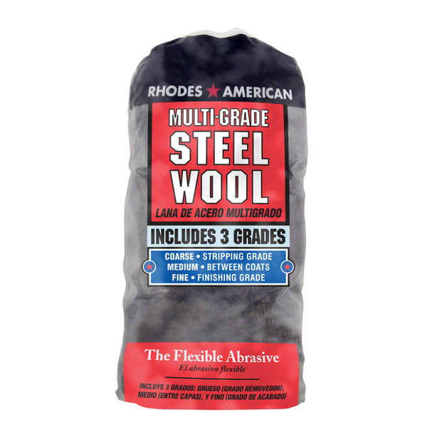 Rhodes American 10121114 Assorted Steel Wool Pads, 12-Pack