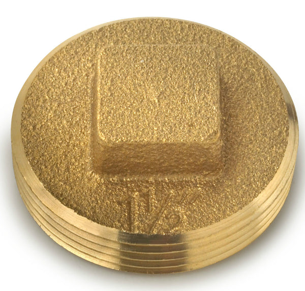 Oatey® 42369 Brass Cleanout Plug With Raised Head, 1-1/2"