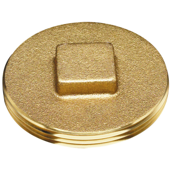 Oatey® 42372 Brass Cleanout Plug With Raised Head, 3"