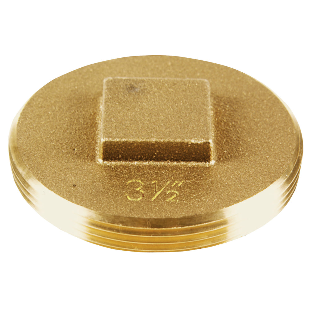 Oatey® 42373 Brass Cleanout Plug With Raised Head, 3-1/2"