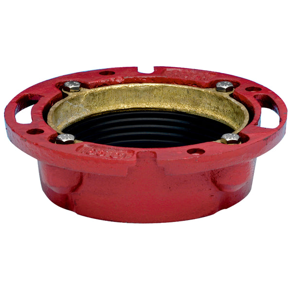 Oatey® 42255 Instant Set Closet Flange, Cast Iron, 4" x 2"