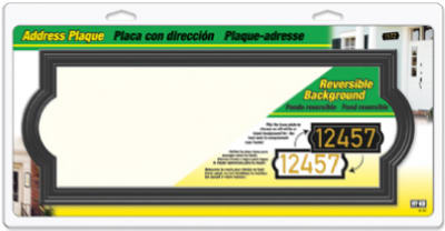 Hy-Ko AK-460 Decorative Address Plaque, Black