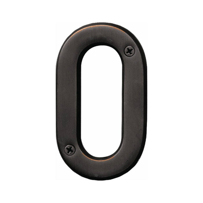 Hy-Ko BR-42OWB/0 Old World Prestige Series Metal House Number 0, Bronze, 4"