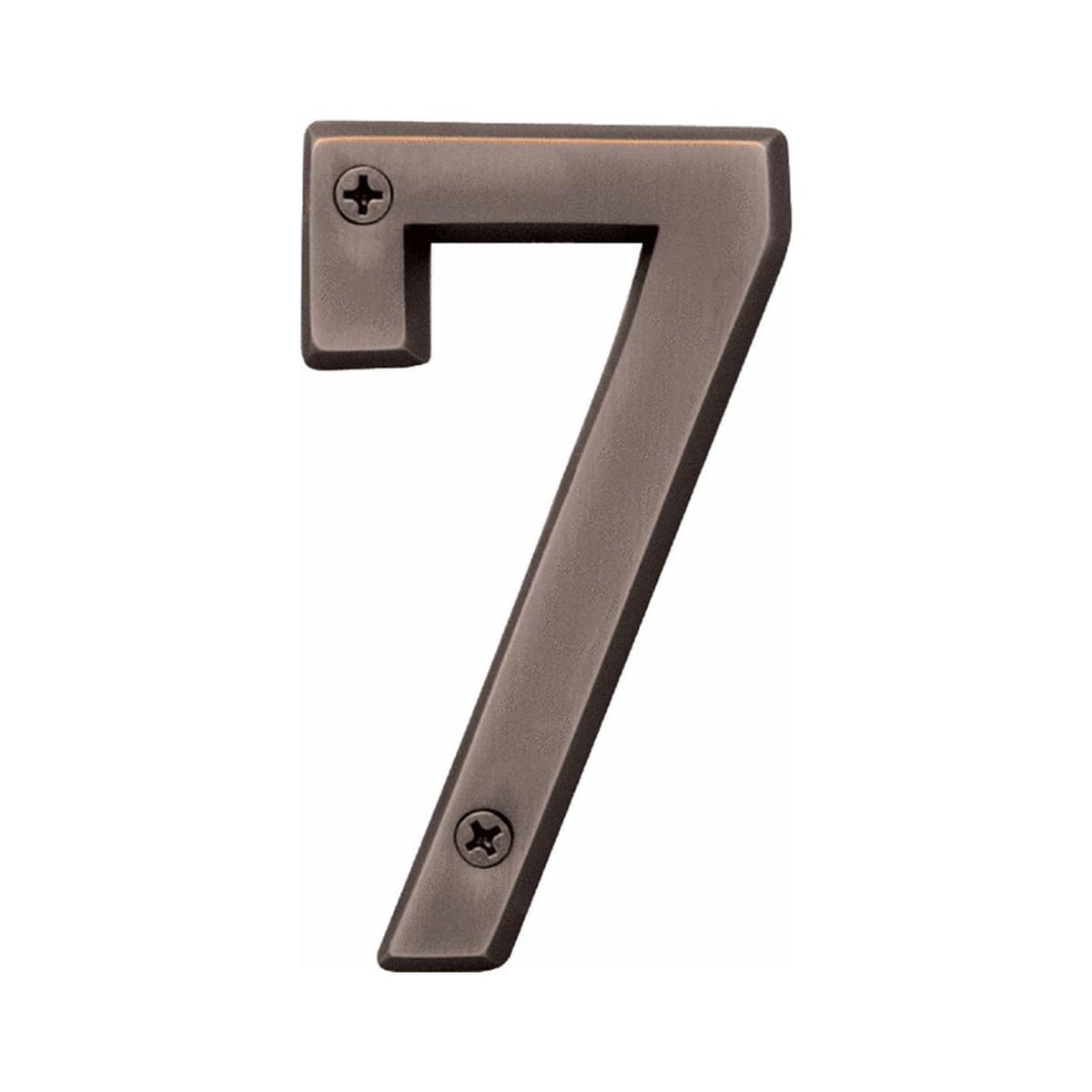 Hy-Ko BR-42OWB/7 Prestige series House Number 7 Sign, 4", Bronze Finish