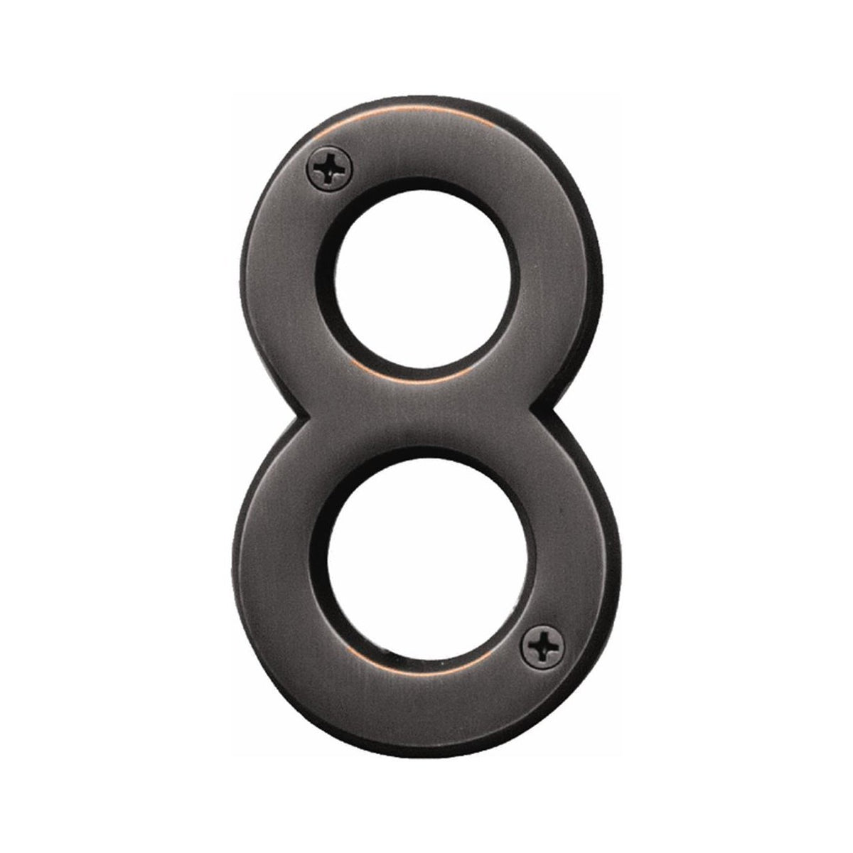 Hy-Ko BR-42OWB/8 Prestige series House Number 8 Sign, 4", Bronze Finish