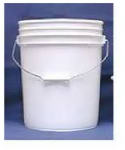 Leaktite 5GLSKD Plastic Industrial Pail, 5 Gallon, White