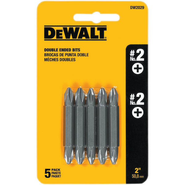 DeWalt® DW2029 Double Ended Screwdriver Bit, #2, 5-Pack