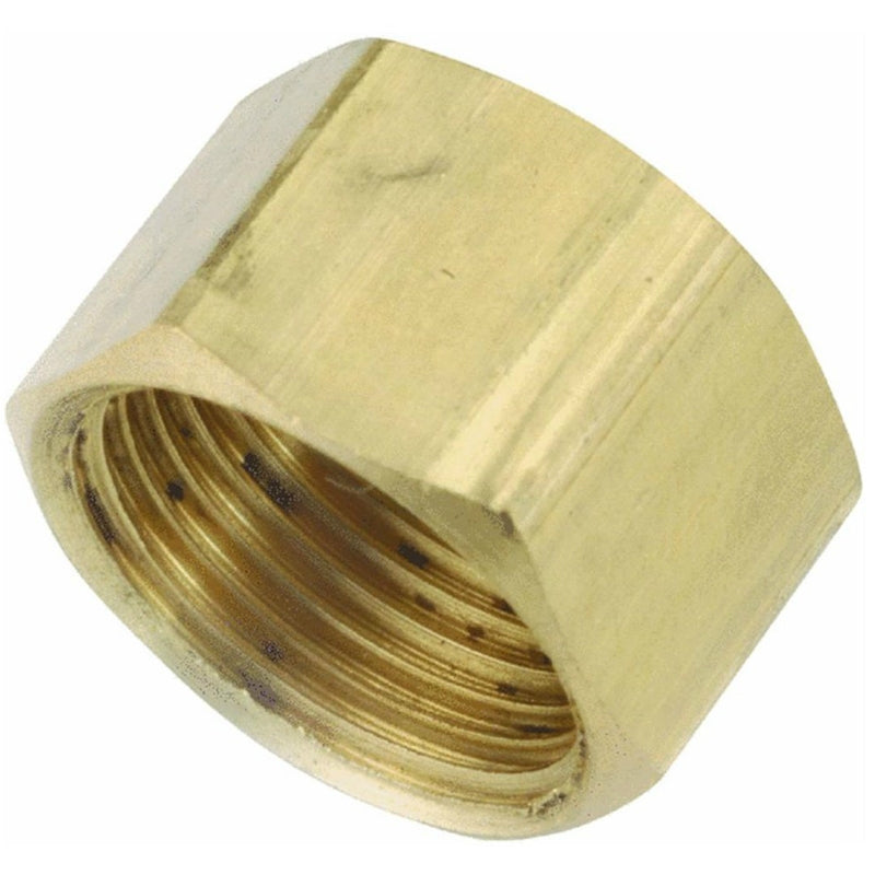 Anderson Metals 730081-06 Lead Free Compression Cap, Brass, 3/8"
