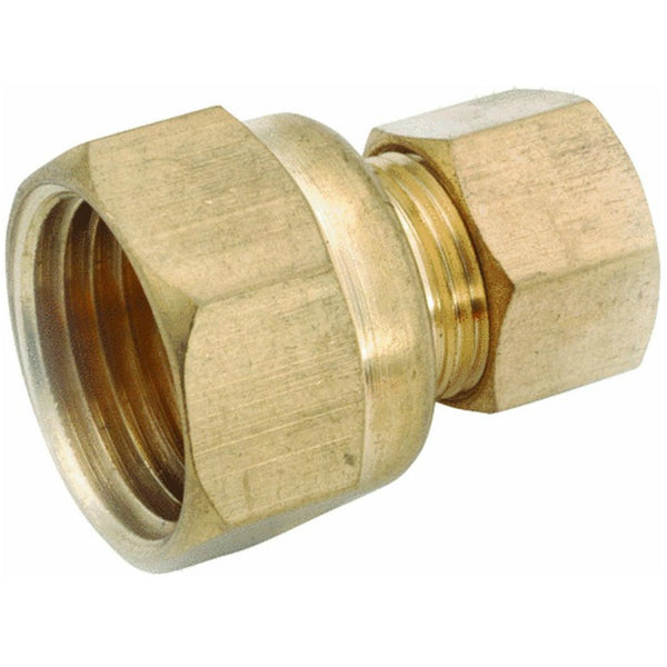 Anderson Metals 750097-0604 Lead Free Adapter, Brass, 3/8" x 1/4"