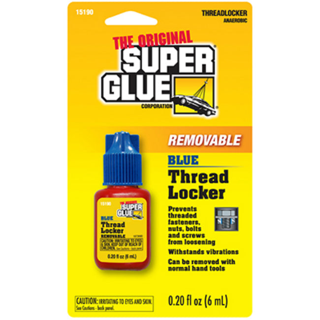 Super Glue® 15190 Removable Blue Thread Locker, 6 mL