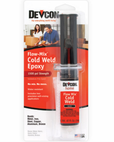 Devcon 24445 Flow-Mix Cold Weld Epoxy, Dark Gray, 14 ml