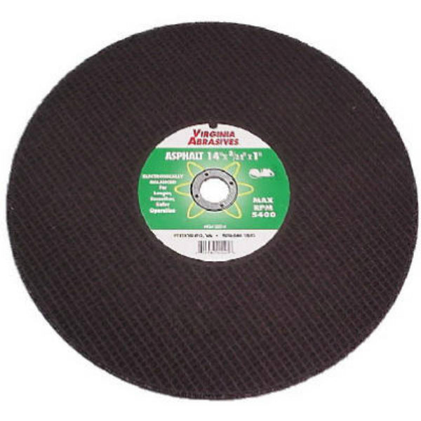 Virginia Abrasives™ 424-21214 Asphalt/Green Concrete Cutoff Wheel, 14"x3/16"x1"