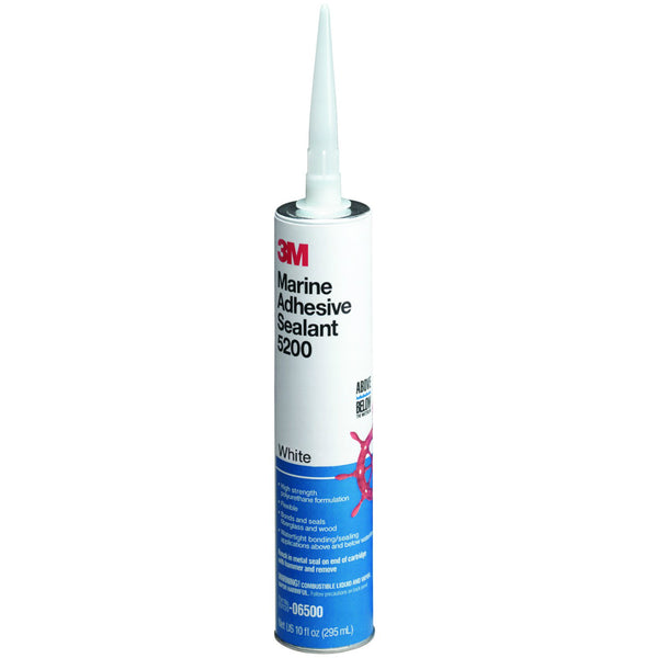 3M 6500 Marine Adhesive Sealant #5200, 10 Oz, White